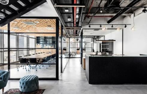 青島嶗山區(qū)投資顧問公司韓式風格辦公室裝修效果圖